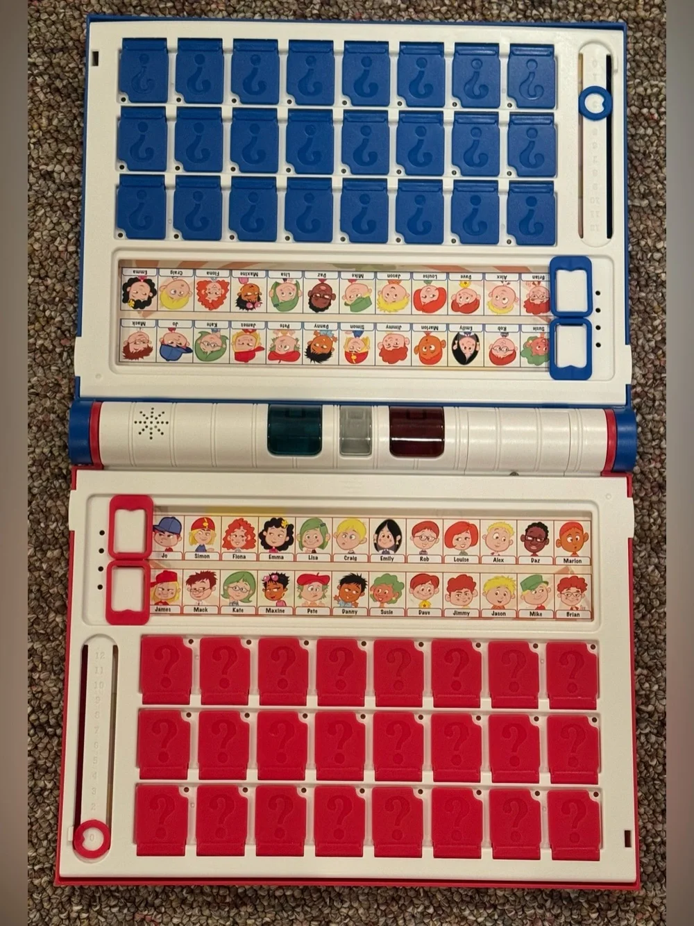 Guess Who? Extra - Red & Blue Electronic Kids Game: Complete: tested: